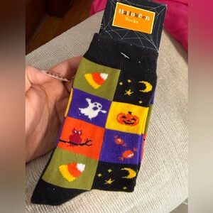 Halloween Patchwork Socks - Candy Corn, Ghost & Pumpkin